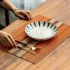 5 pezzi Tovagliette da tavola Tessute Intrecciate a Coste Lavabili Antiscivolo Tappetini da tavola Decorazione da tavola Riutilizzabili Tappetini per arrotolare il sushi