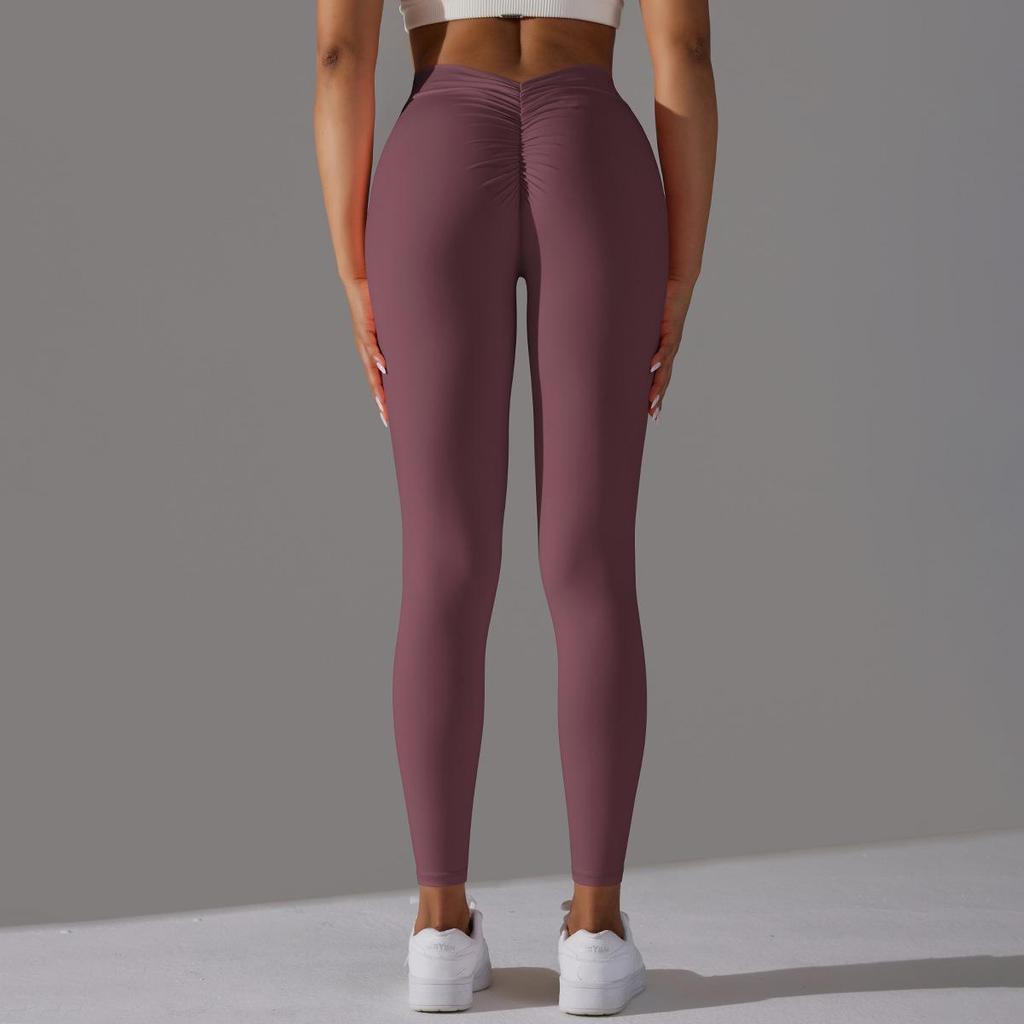 Naked, Skin Friendly, Hip Lifting Yoga Pants With No Awkward Lines, Leggings, High Waisted, Elastic Fitness Pants, Women's Cropped Pants