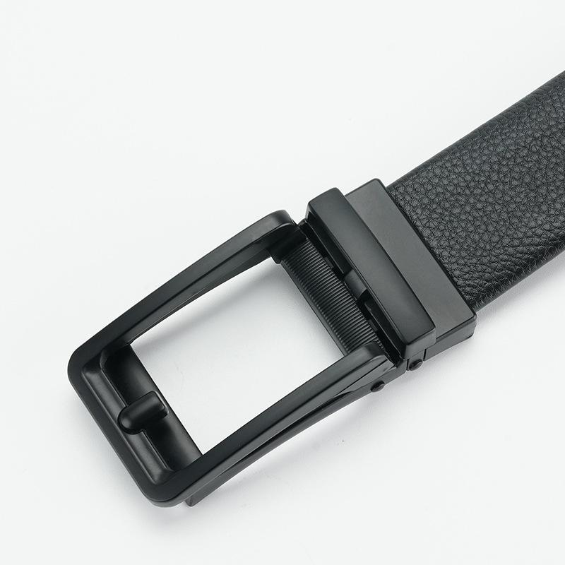 Automatic Button Men Middle-aged and Young Black Trousers Suit Belt Business Casual Men