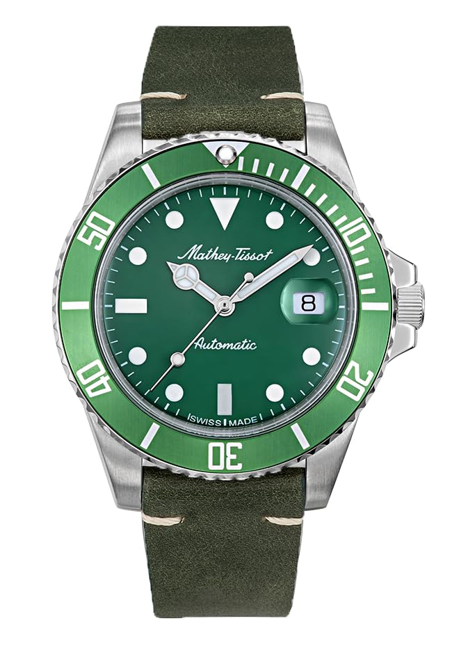

Mathy Vintage Automatic 42mm H901ATLV Green Automatic Watch Mathey-Tissot Men s
