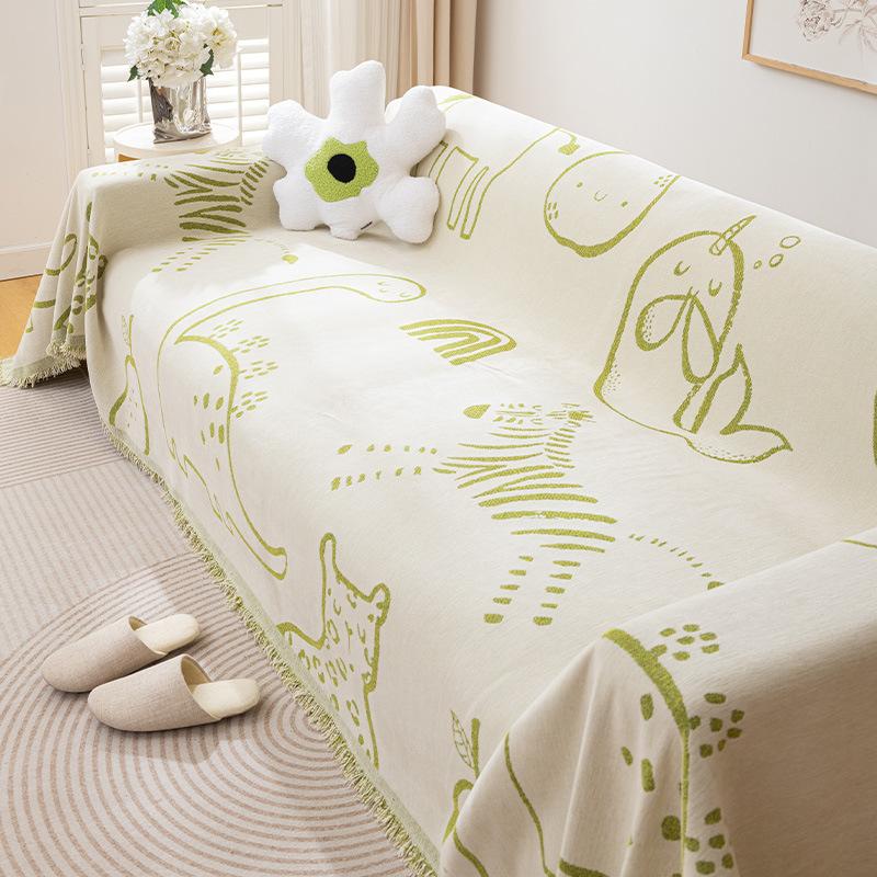 Ins Simple Cartoon Sofa Towel Chenille All-Inclusive Universal Sofa Cover Cloth Four Seasons Universal Sofa Cover Sofa Cover