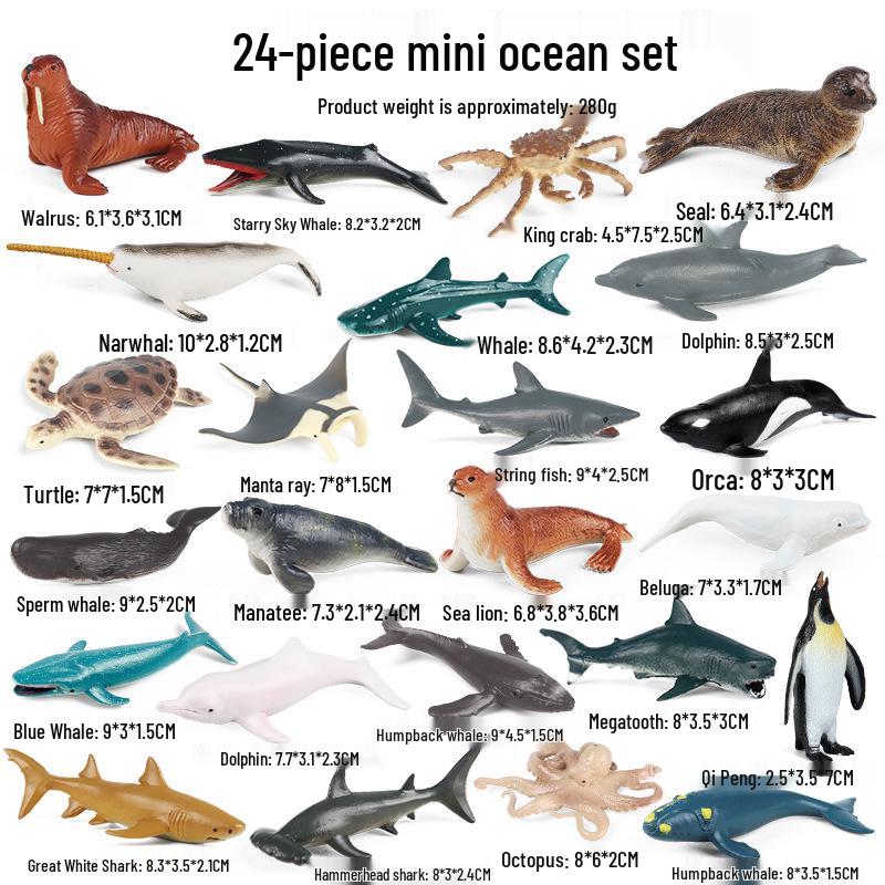 Marine Animal Simulation Models: Jellyfish, Octopus, Sea Shrimp, Sea Anemone, Squid, Horseshoe Crab, Crayfish, Arrowhead