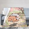 Bubu Dudu Süßer Cartoon-Bär Charakter Warme Weiche Decke Kawaii Panda Plüsch Überwurfdecke Schlafzimmer Flanell Bettüberwurf Sofabezug