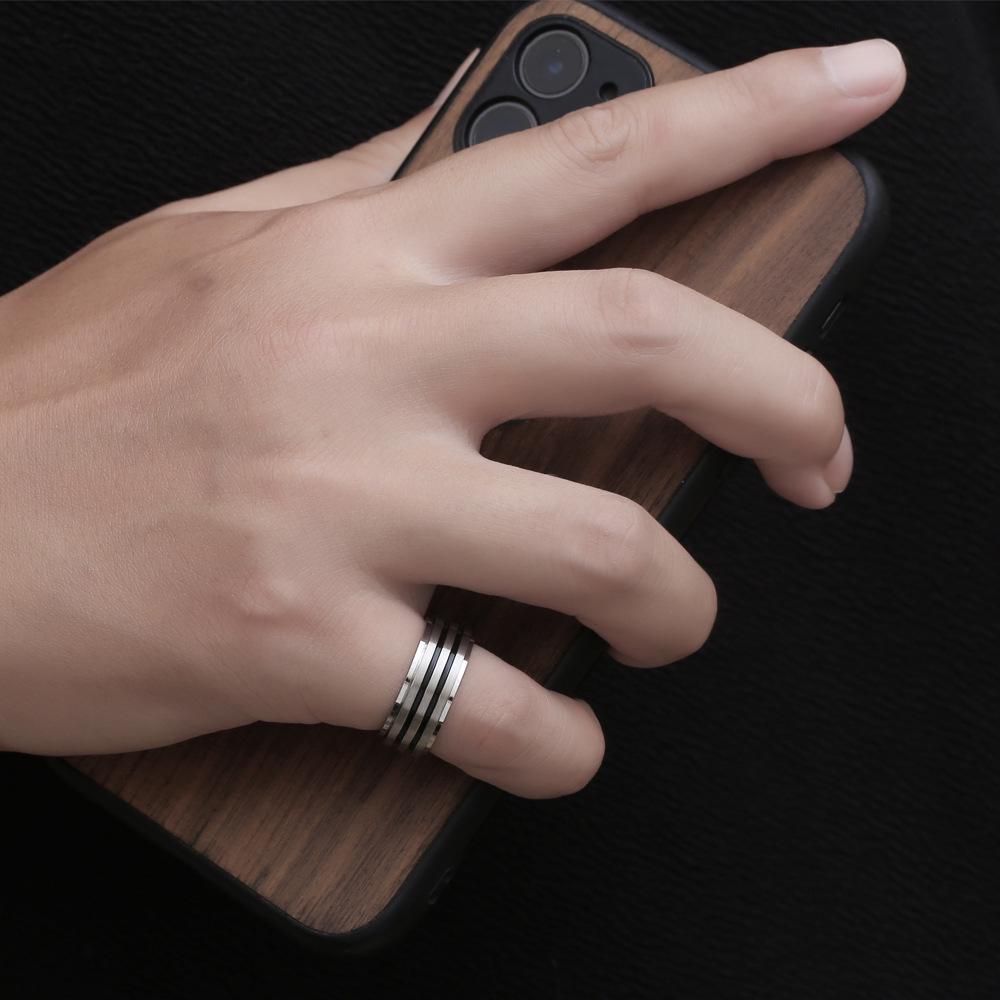 Nordic Men's Titanium Steel Rotating Punk Ring SA1139