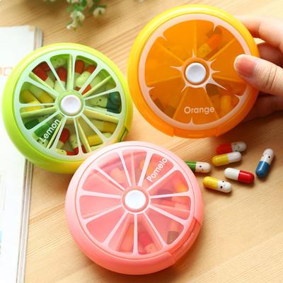 Weekly Rotable Pill Box Travel Pill Box Tablet Splitter Medicine Organizer Cutter 7 Days Pill