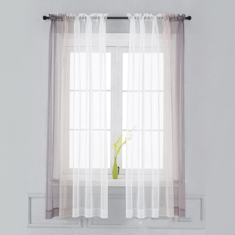 Einfache transparente Vorhänge mit Farbverlauf Elegante Fensterschleier für Wohnzimmer, Schlafzimmer & Balkon Sonnendurchlässige dekorative Tüllvorhänge