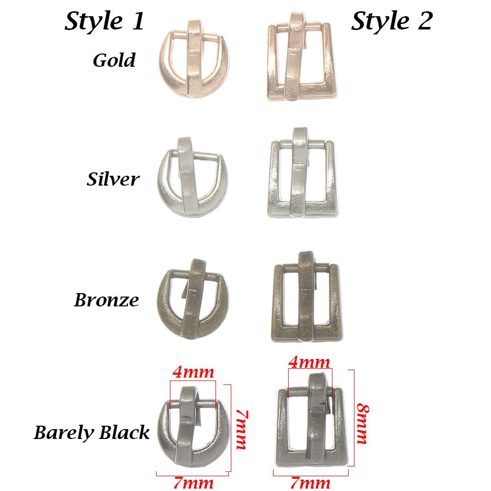 20pcs Tiny 7mm Tri-glide Belt Buckle Doll Bag Mini Ultra-small Buckles Button for DIY Handmade Doll Clothes Shoes Accessories