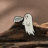 White Ghost Personalized Brooch In Alloy With Fun Cartoon Design For Enthusiasts Halloween