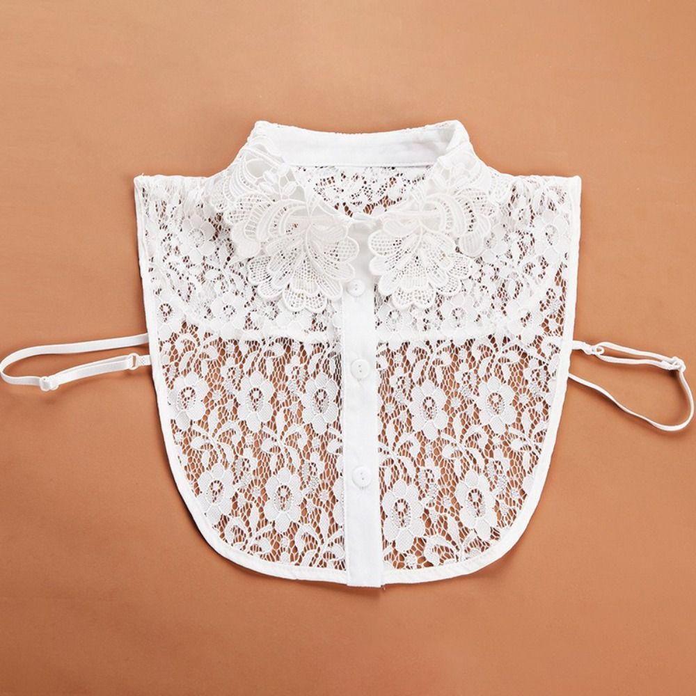 Clothes Accessory Detachable Fake Collar Lace White Black False Collar Neckline Women Girls