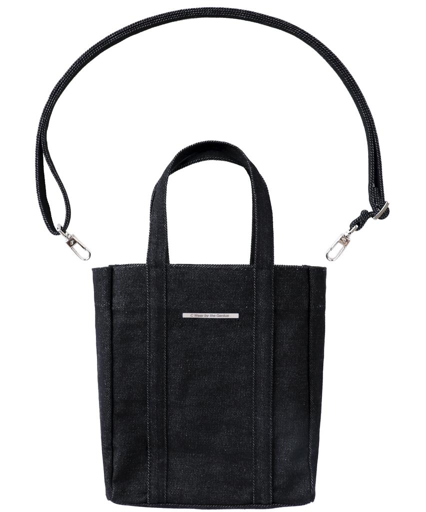 C Wear By The Genius Denim Tote Bag Mini Black