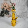 Süße Katze Blumenvase Langhalsige Kreative Cartoon-Katzenvase Handgefertigte Vase Ornamente Wohnzimmer