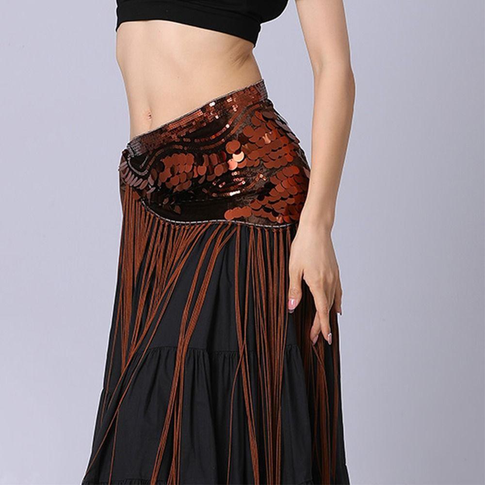 Colorful Belly Dance Hip Scarf Triangle Sequin Waist Chain Belly Dance Belt Carnival Celebration