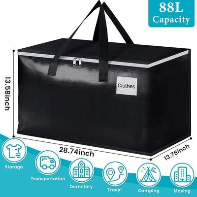 Large Moving Bags Heavy Duty Storage Totes for Storage Packing & Moving Collapsible Moving Supplies with Large Capacity 88L