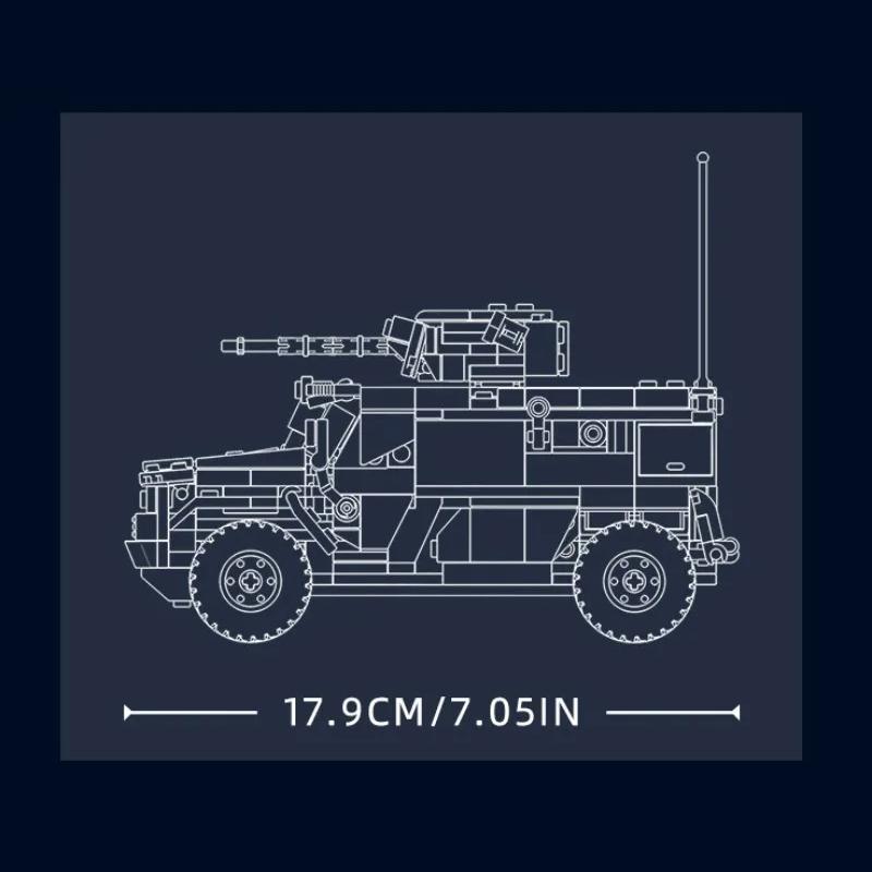 519PCS Military VDVS Assault Armored Vehicle Car Model Building Blocks Sets with 4 Figures Dolls Educational Toys No Box Gifts for Kids