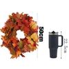 Artificial Maple Garland Lighted Fake Fall Leaves Faux Plastic Plant For Indoor Home Wedding Garden Hotel  Wall Decoration
