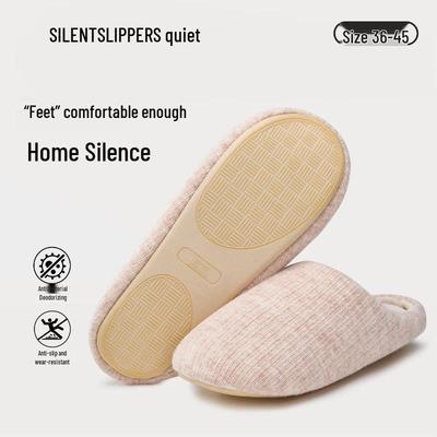 Xianluozi Japanese Silent Non-Slip Cotton Slippers