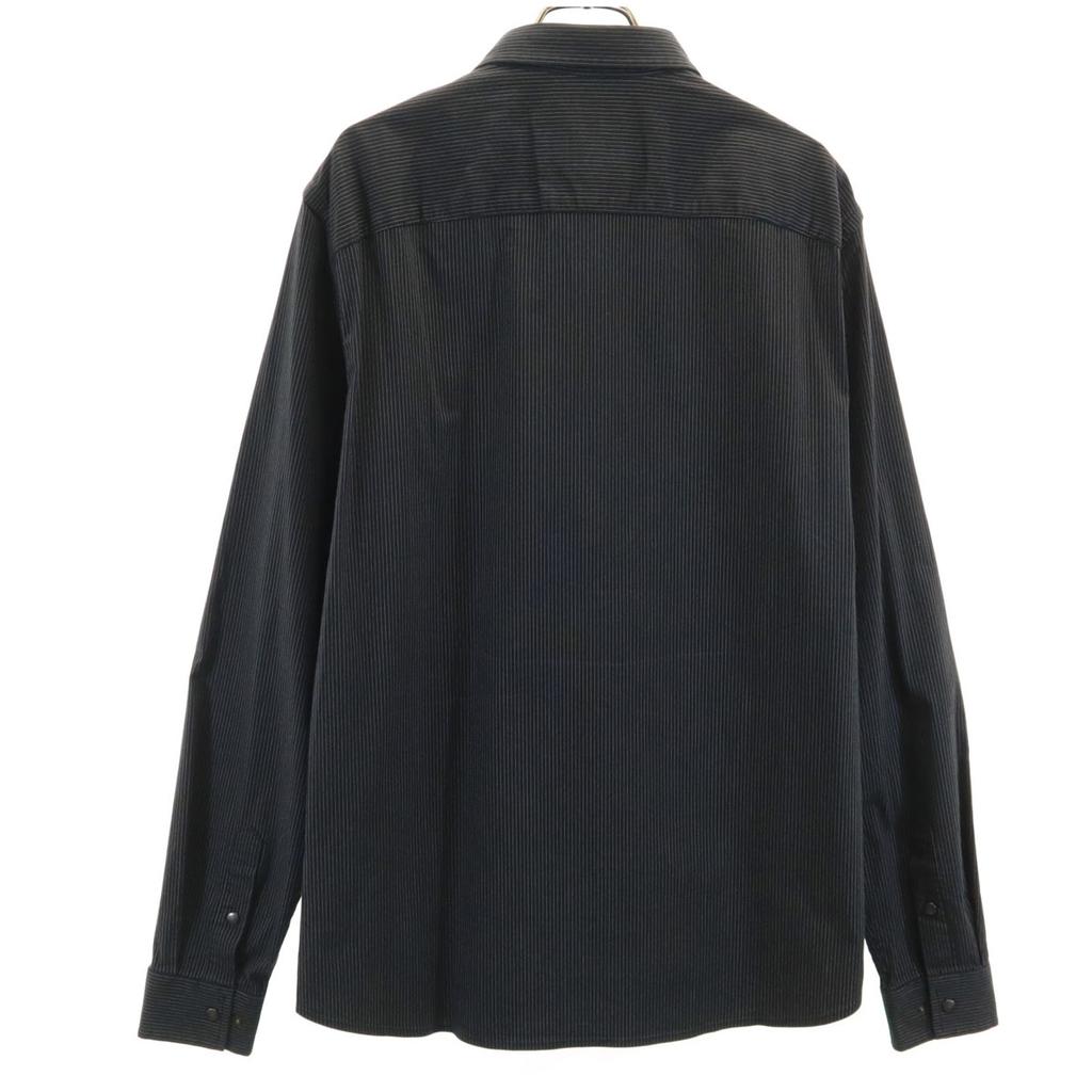 Armani Exchange Striped Pattern Long Sleeve Shirt M Black Men's Used
