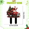 Christmas Yard Sign Garden Stake Decorative 30cm Santa Decoration for Patio Lawn