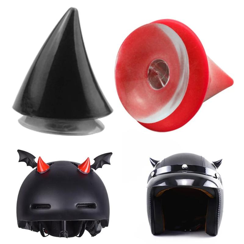2PCS Motorcycle Helmet Cute Corner Rubber Horn Decoration Off-road Motorcycle Helmet Personalized Decoration
