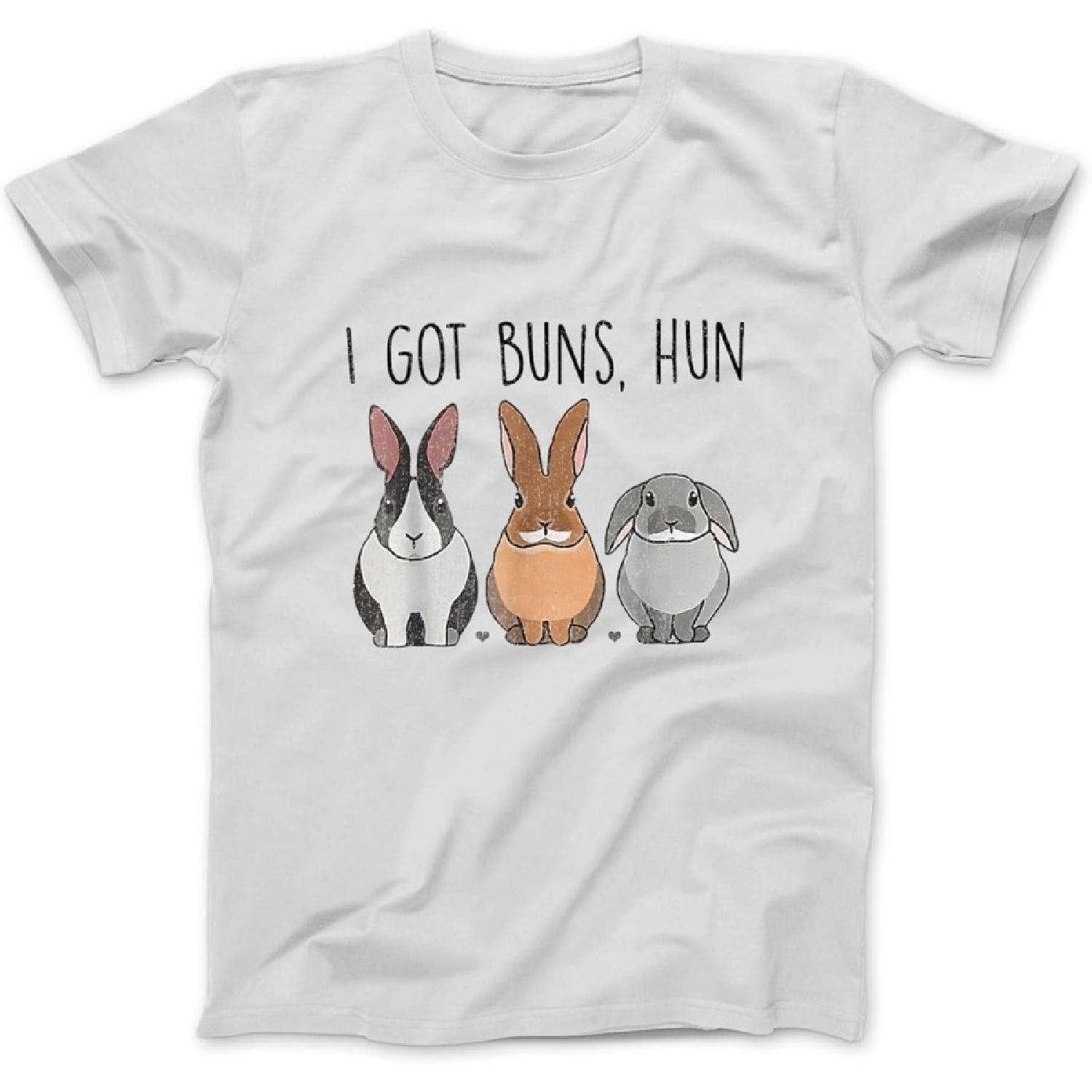 

I Got Buns Hun T- -Bunny Mom - Bunny Dad - Bunny Lover t - R T-Shirt Sweatshirt Hoodie Tanktop for Men Women Kids White XXXXXL білий
