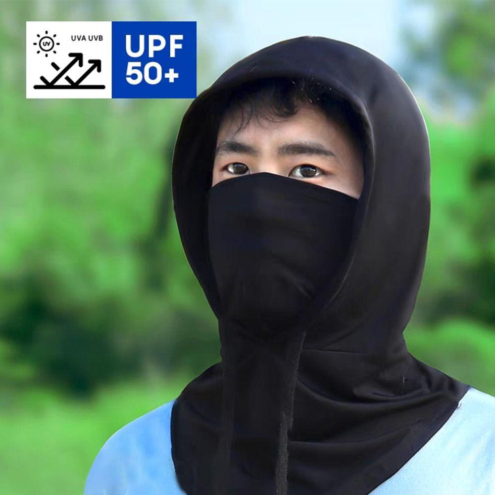 Solid Color Cooling Balaclava Quick Drying Sun UV Protection Headgear Outdoor Camping