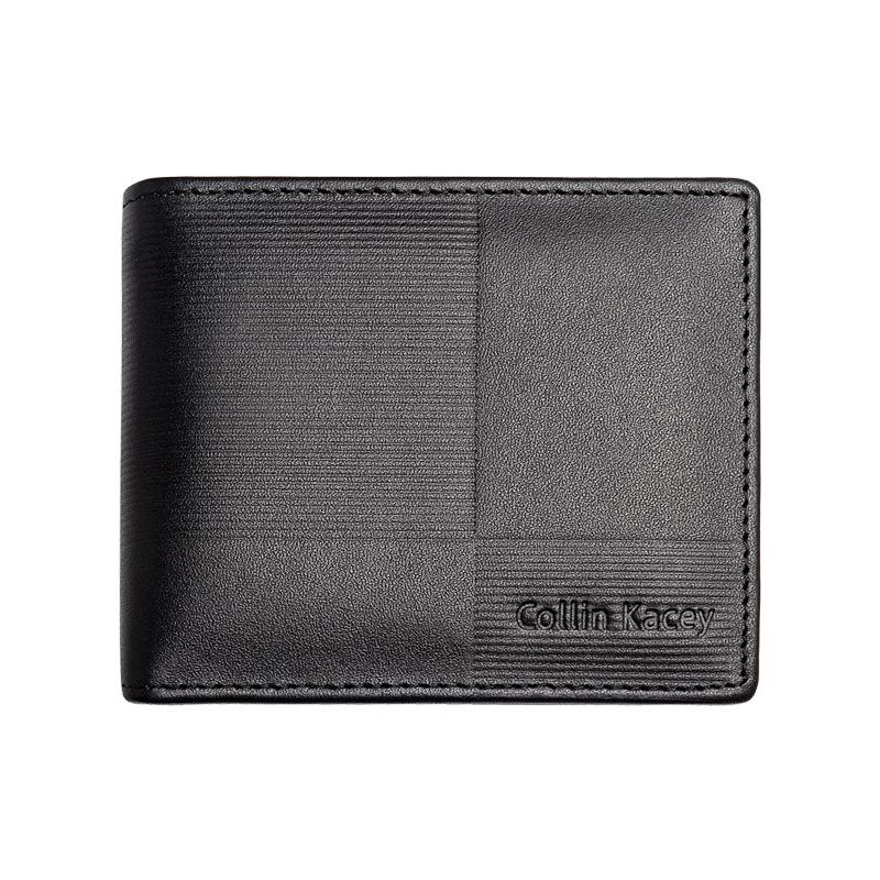 "Men's Casual Cowhide ID & Card Short Wallet"