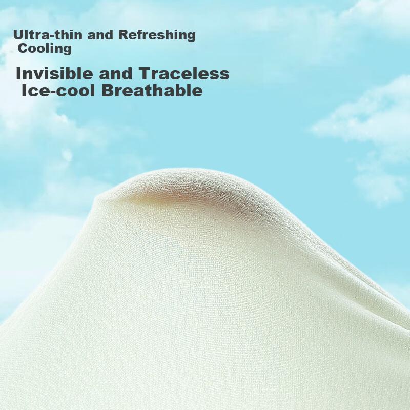 XUEXIMAN Seamless Bra for Women, Anti-Sagging, Cool Ice Silk Jelly Strip, Soft Support, Minimizes Large Breasts, Wireless Brassiere