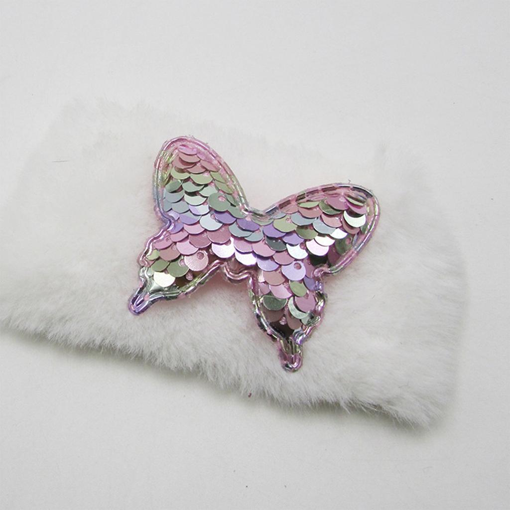 16ks 44*52mm Glitter Paillette Pads Náplasti Butterfly Appliques Pro řemeslné oděvy Šicí potřeby DIY Příslušenství ke sponkám do vlasů