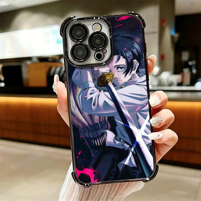 Anime Yuta Okkotsu JUJUSU Soft Phone Case For iPhone 15 16 17 Air 14 Pro Max 16E Plus 13 12 Mini Plating Anti-Fall Fundas