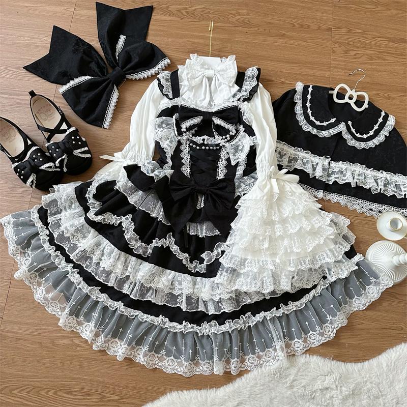 Original Design Korean Girl Lolita Dress Elegant Floral Wedding Gown Women's Strapless Gown Preorder Exquisite Fashionable