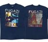 Fugazi UK Tour T-T-shirt 2 Sided Navy