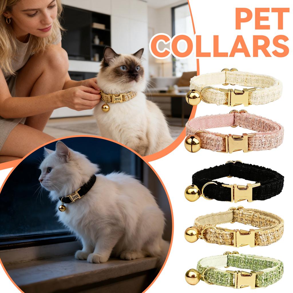 Custom Carved -inspired Pet Collars, Dog Collars, Cute Bell Collars