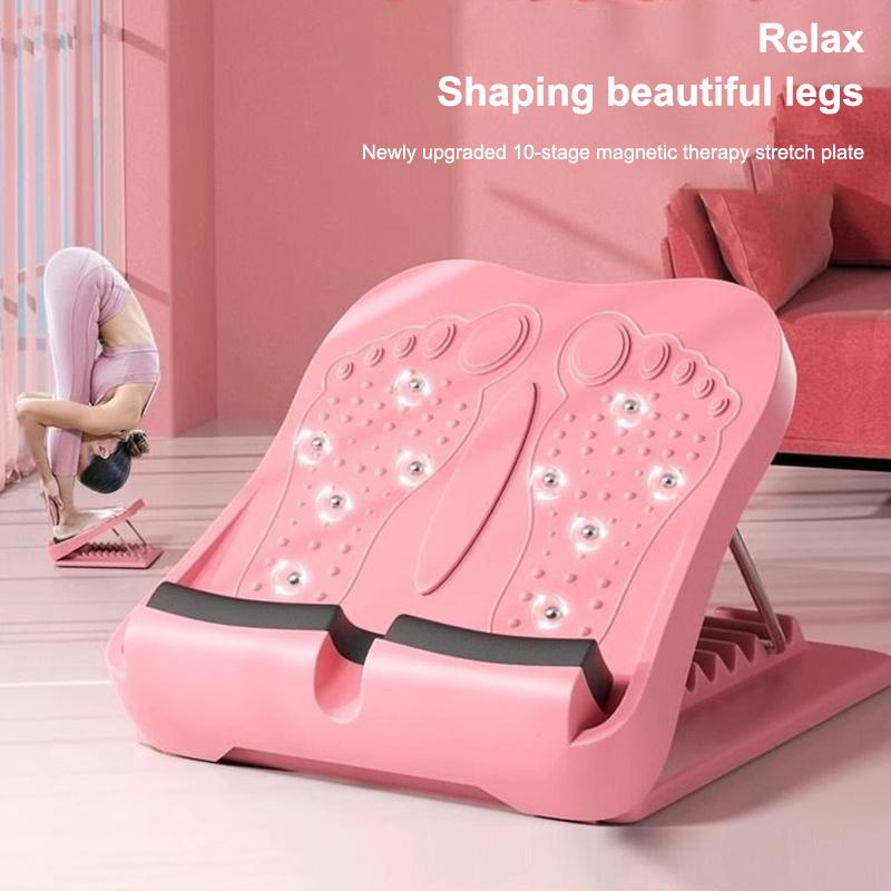 1Pc Adjustable Straight Leg Incline Board Leg Shaping Stretching Calf Massage Magnet Stretching Board Foldable Diagonal Board