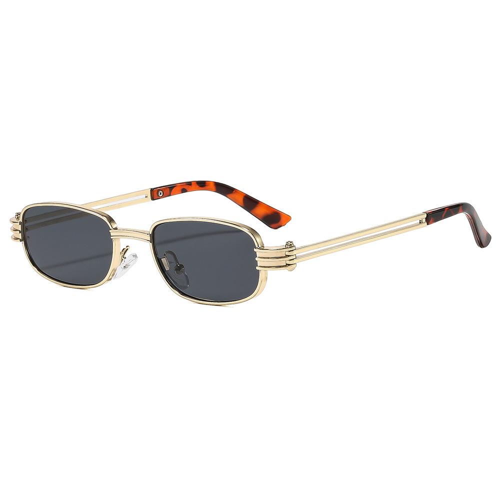 European and American fashion new small frame square sunglasses high sense metal trend street sunglasses Spice girl personalized glasses