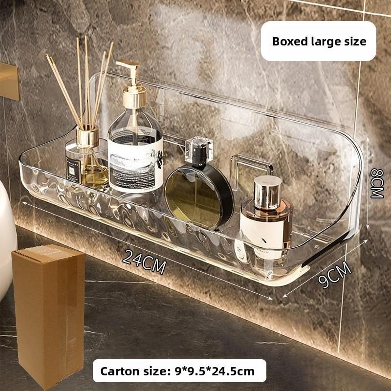 Acryl Badezimmer Wandmontiertes Aufbewahrungsregal für Kosmetik Modern Schlichter Stil