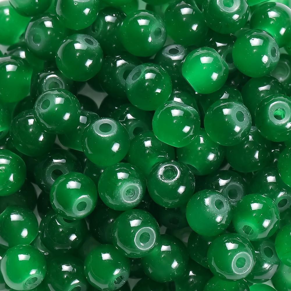 30/50pcs 6mm Glass Round Beads Colorful Spacer Loose Beads for Necklace Bracelet Diy Jewelry Making Accessories Supplies