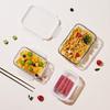 Longshida Borosilicate Glass Bento Box with Compartments – Airtight and Fresh-Keeping for Meals and Fruit.