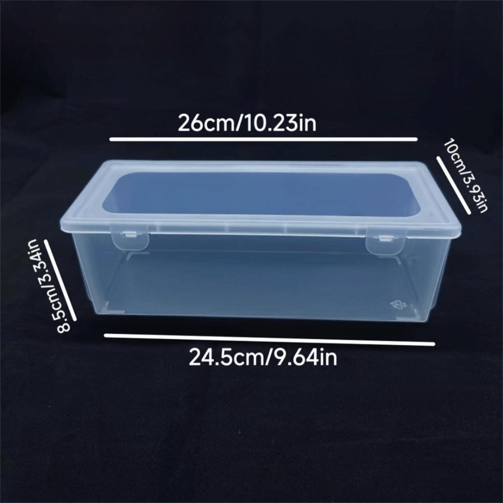 Rectangle Nail Polish Storage Box Transparent Nail Wear Storage Container  Nail Art Tools 1PC