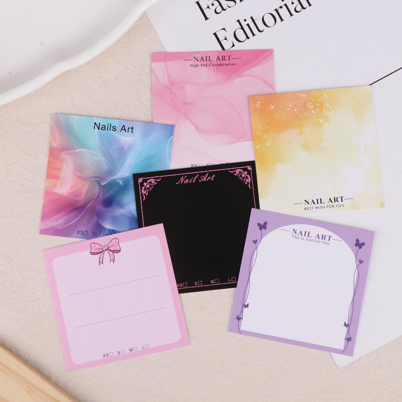 20 Sheets Press On Nail Bottom Butterfly Cardboard Photo Prop Handmade False Nail Art Tips Display Show Card Manicure Tools