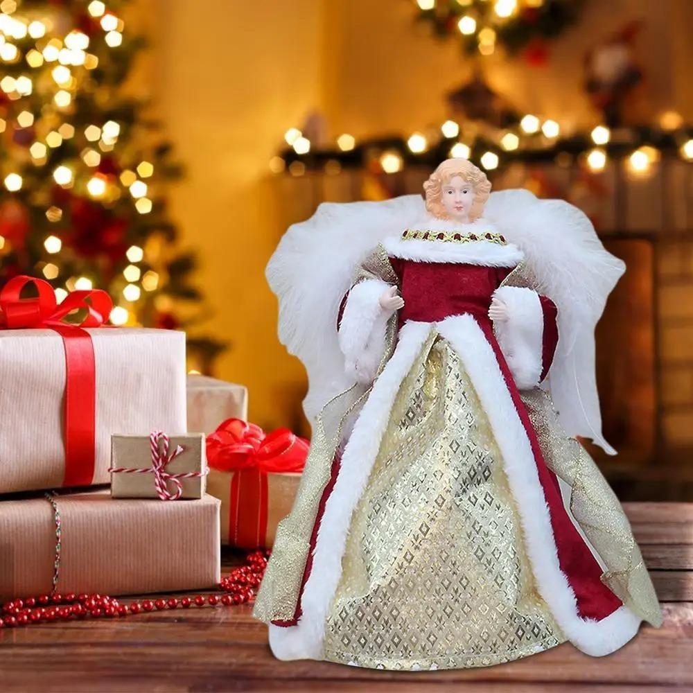 Plush Wings Christmas Tree Topper 2024 Angel Angel Tree Top Star Decorations  Yard Cafe Home