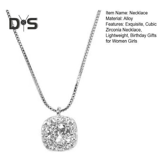 Tropfen-Halskette, kubischer Zirkonia, funkelnde Diamant-Halskette, Kristall-Strass-Glitzer-Halskette, Schmuck, Muttertag, Jahrestag, Geburtstag