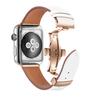 Cinturino di Ricambio di Lusso in Vera Pelle con Fibbia a Farfalla per Apple Watch Serie 11 10 9 8 7 6 49MM 46 45