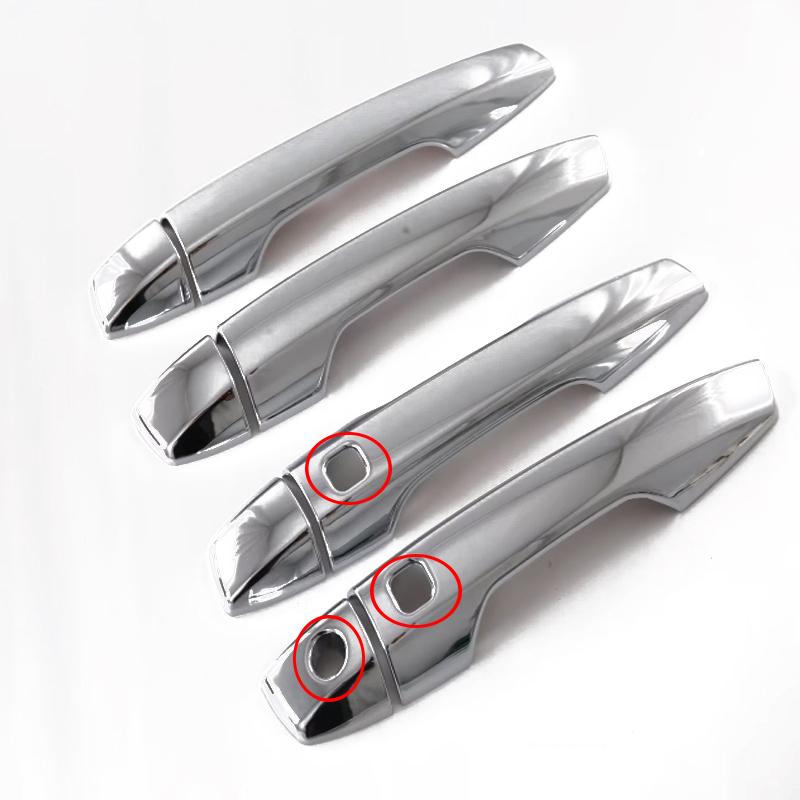 For Mitsubishi Outlander   Auto Styling Accessories ABS Carbon Fiber Chrome  Exterior Side Door Handle Bowl Cover Trim