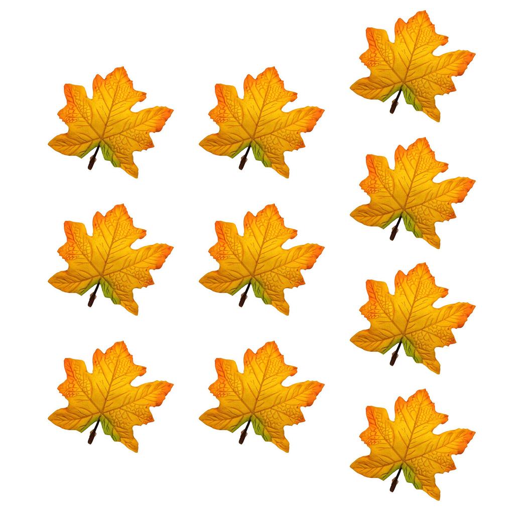 Packung mit 10 realistischen 15 cm großen mehrfarbigen künstlichen Ahornblättern für Herbstdeko und DIY-Bastelprojekte