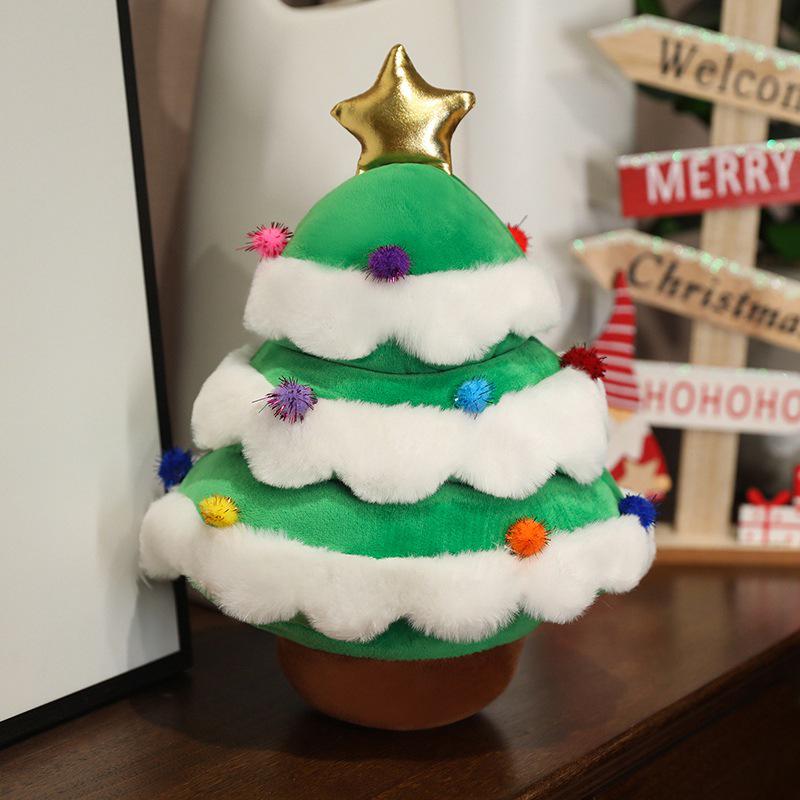 Adorable Christmas Tree Plush Hugging Pillow - Festive Ornament for Sofa or Living Room