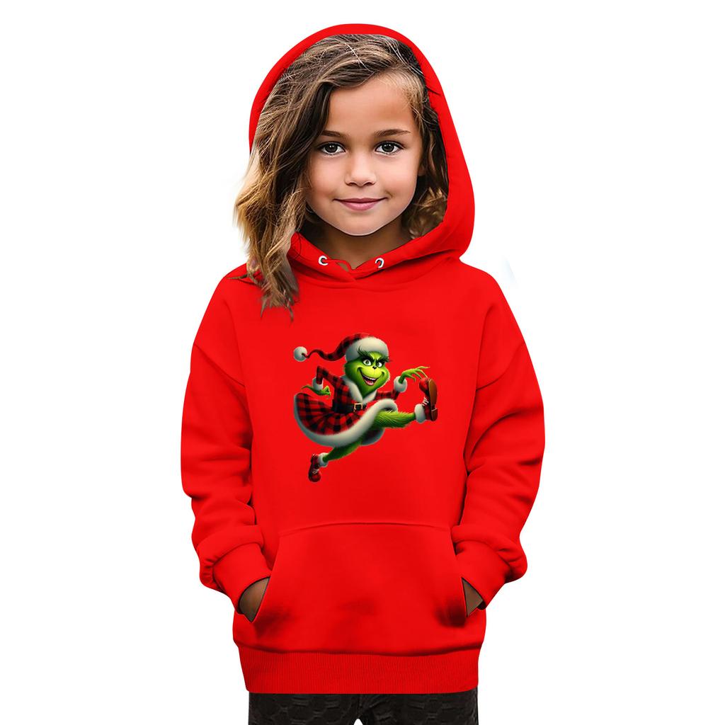 Sweatshirts For Teen Girls Hoodies Long Sleeve Drawstring Pullover Cute Oversized Hoodie Christmas Day