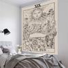Retro Mandala Sun Moon Astrology Pattern Tapestry Home Living Room Dormitory Bedroom Wall Decor Background Cloth Tapestry