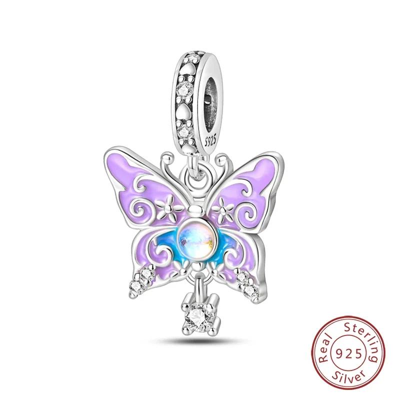 Copper Flowers Butterfly Creative Garden Mushroom Snail Charms Beads Fit Original Bracelets Diy Jewelry