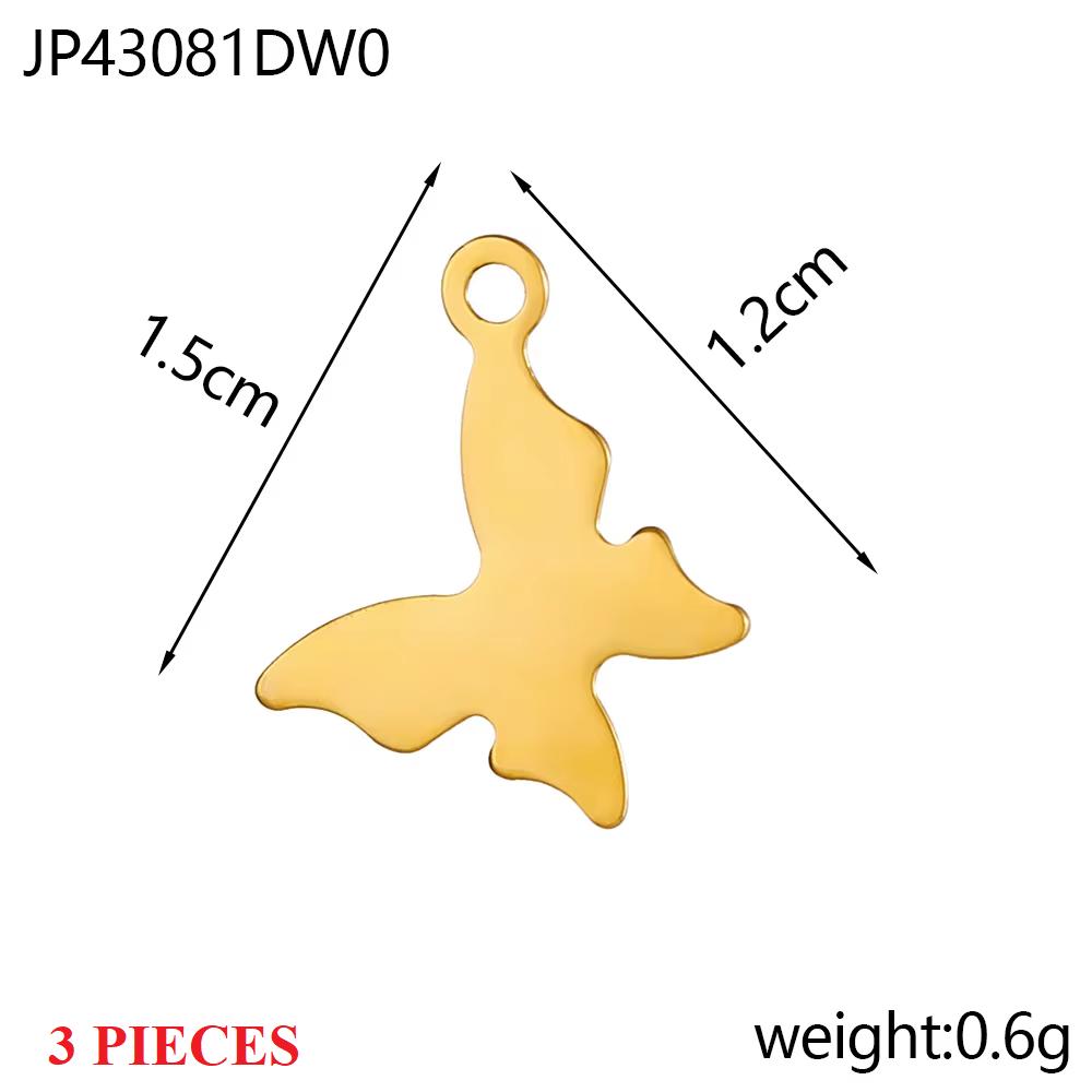 3PCS/LOT CARLIDANA Stainless Steel Butterfly Charms, Fashion Pendants for DIY Necklace Earrings Jewelry Making