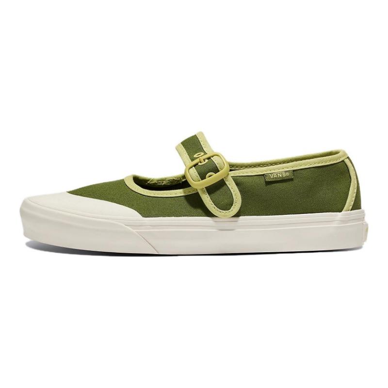 Vans Mary Jane women s versatile flat Mary Jane shoes green VN000CRRCX1 36